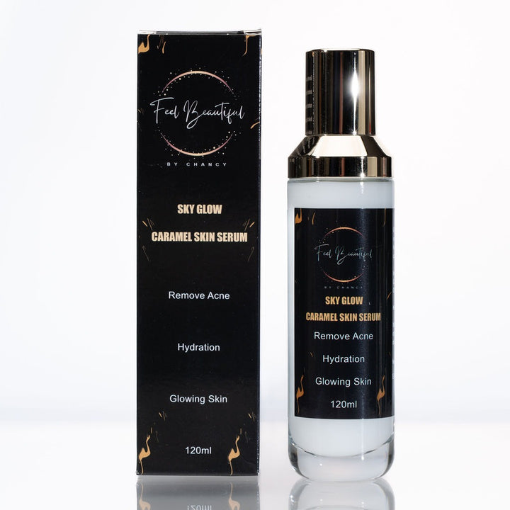 Sky Glow Caramel Skin Serum with box