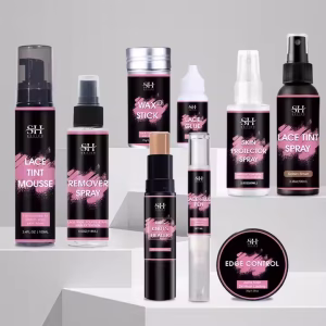 Private Label Waterproof Lace Hair Products With Custom Packaging Lace Glue Tint Spray Wig Install Kit Hair Extension Tools