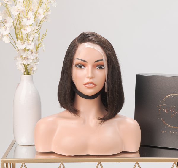 Lynn Wig – 8 Inch Natural Black Bob with 13x6 Lace Front - Image 3
