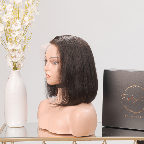 Lynn Wig – 8 Inch Natural Black Bob with 13x6 Lace Front - Image 2