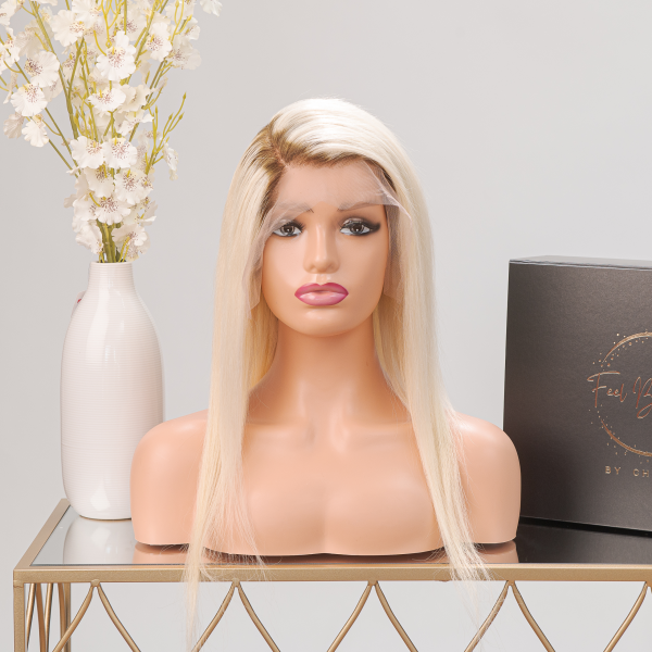 Eslyn - 14” Ombre Straight Human Hair Lace Front Wig (13x6, 150% Density) - Image 3