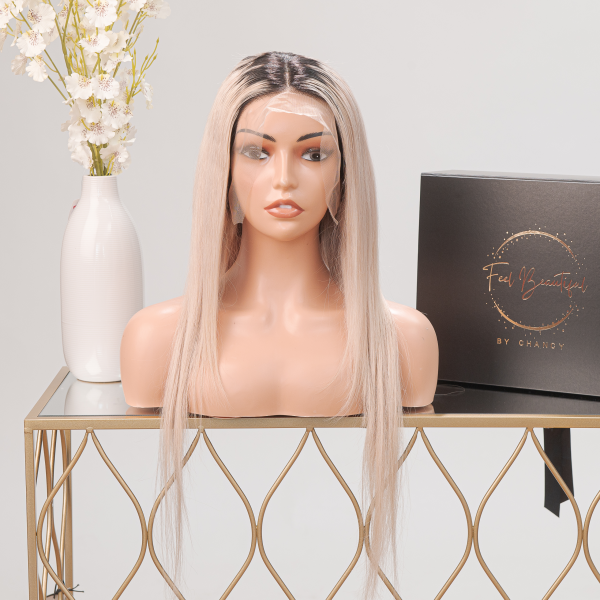 Breud - 22” Ombre Straight Human Hair Lace Front Wig (13x6, 150% Density) - Image 3