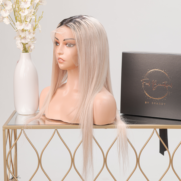Breud - 22” Ombre Straight Human Hair Lace Front Wig (13x6, 150% Density) - Image 2