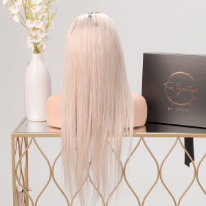 Breud - 22” Ombre Straight Human Hair Lace Front Wig (13x6, 150% Density)