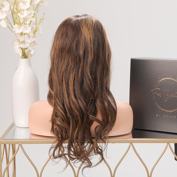 Jayla – Loose Curly Caramel Brown Wig with 13x6 Lace Front (Available in 14" & 16")