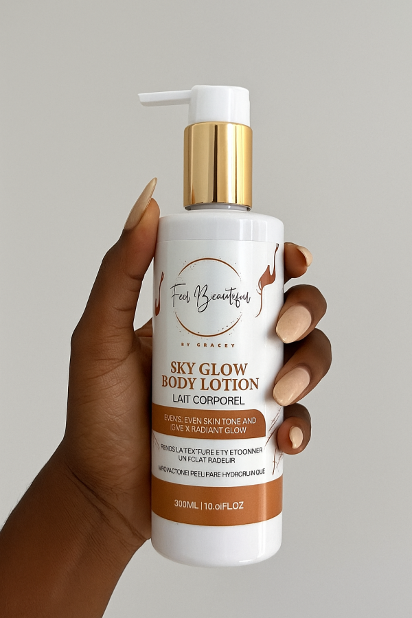 Body Lotion being held