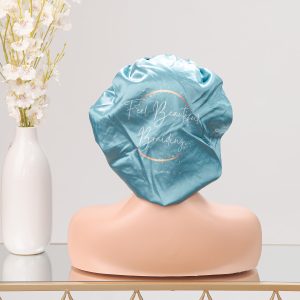 Teal/Blue Satin Bonnet